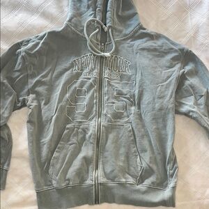 Sage green New York Zip-Up Hoodie